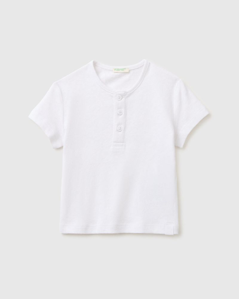 Benetton Majica kratkih rukava za bebe 34I0A107EW-101-68, Bijela