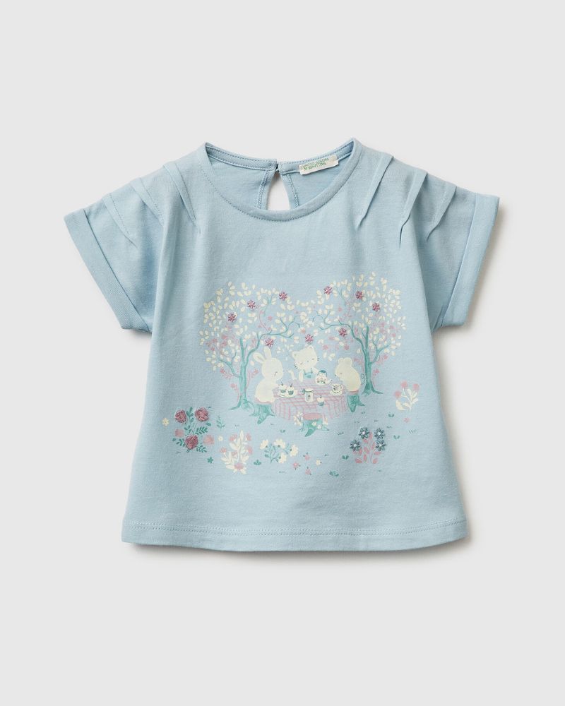 Benetton Majica za bebe 3I1XA1075W-33W-82, Plava