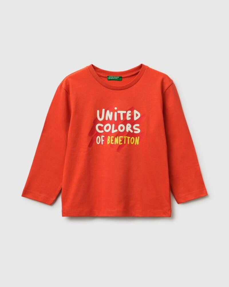 Benetton Majica za bebe 3I1XG10LMP-34Y-90, Narandžasta