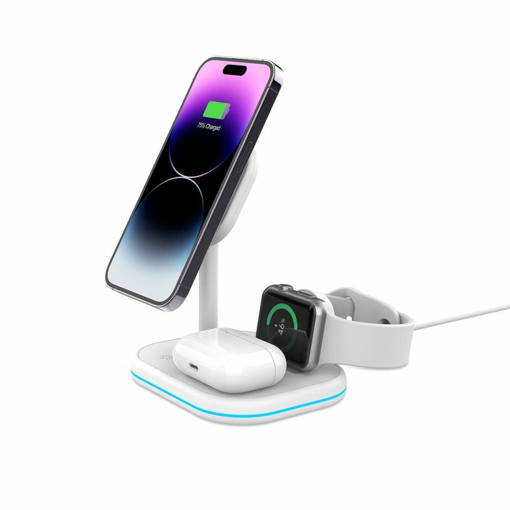 TECH-PROTECT QI15W-A27 3IN1 MAGNETIC MAGSAFE WIRELESS punjač WHITE