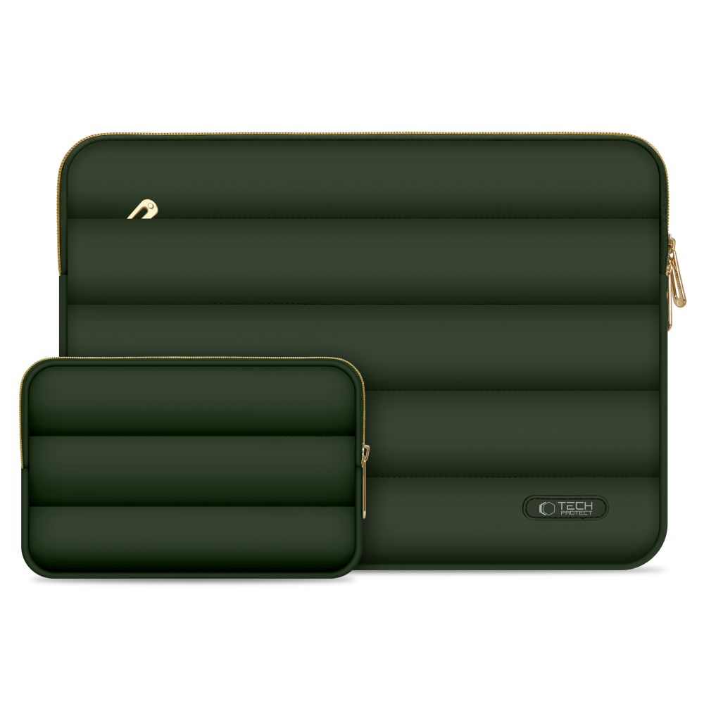 Tech-Protect Torba za Laptop Puffy, 15-16", Tamnozelena