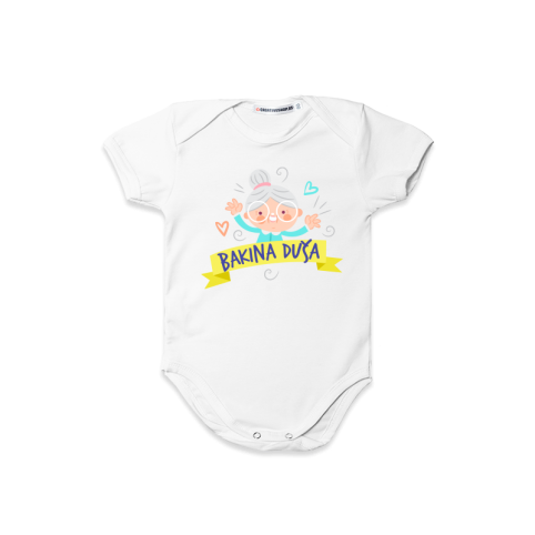 Bodi za bebe Bakina duša cs3938, Beli