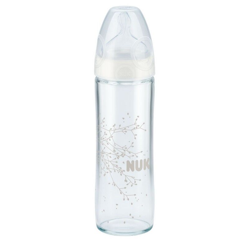Nuk Staklena flašica za bebe, 0-6m, 240ml
