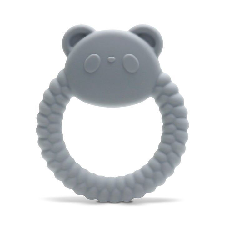 Lorelli Panda silikonska glodalica za bebe Grey