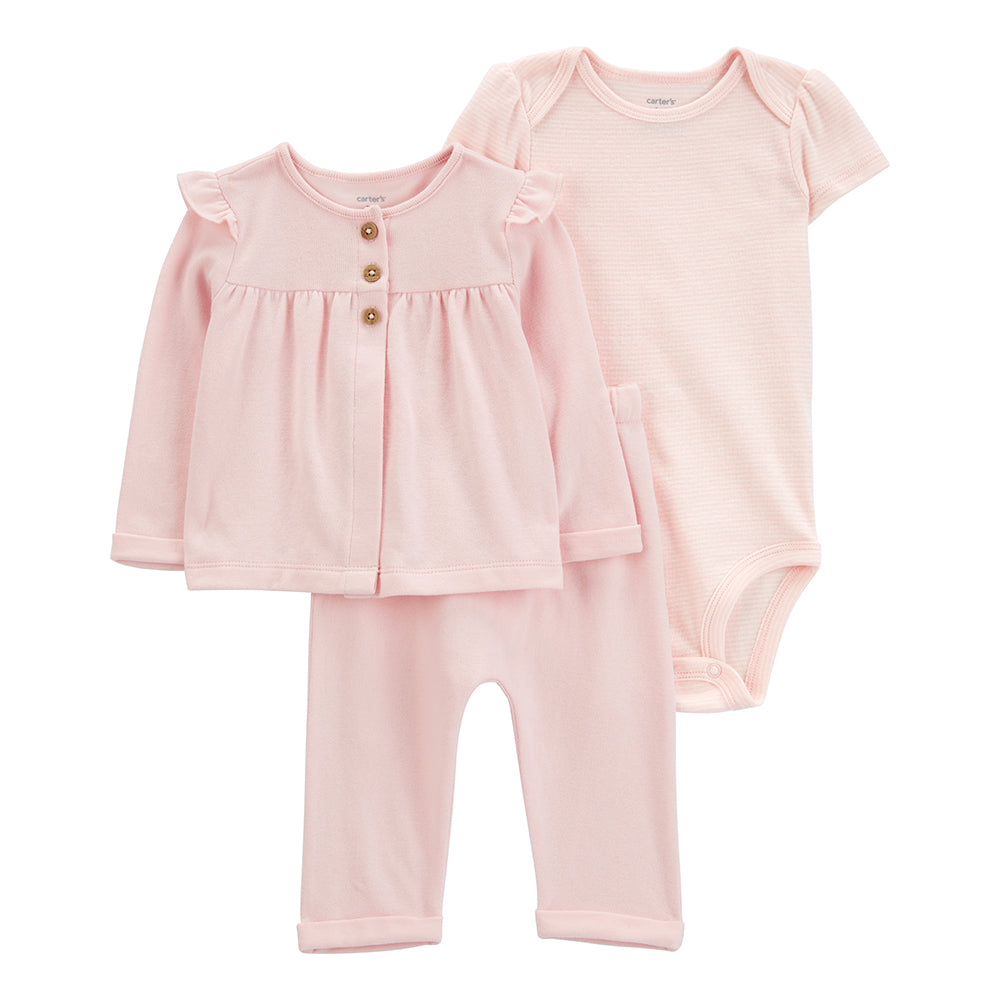Carters Komplet za bebe, 3 komada, Rozi