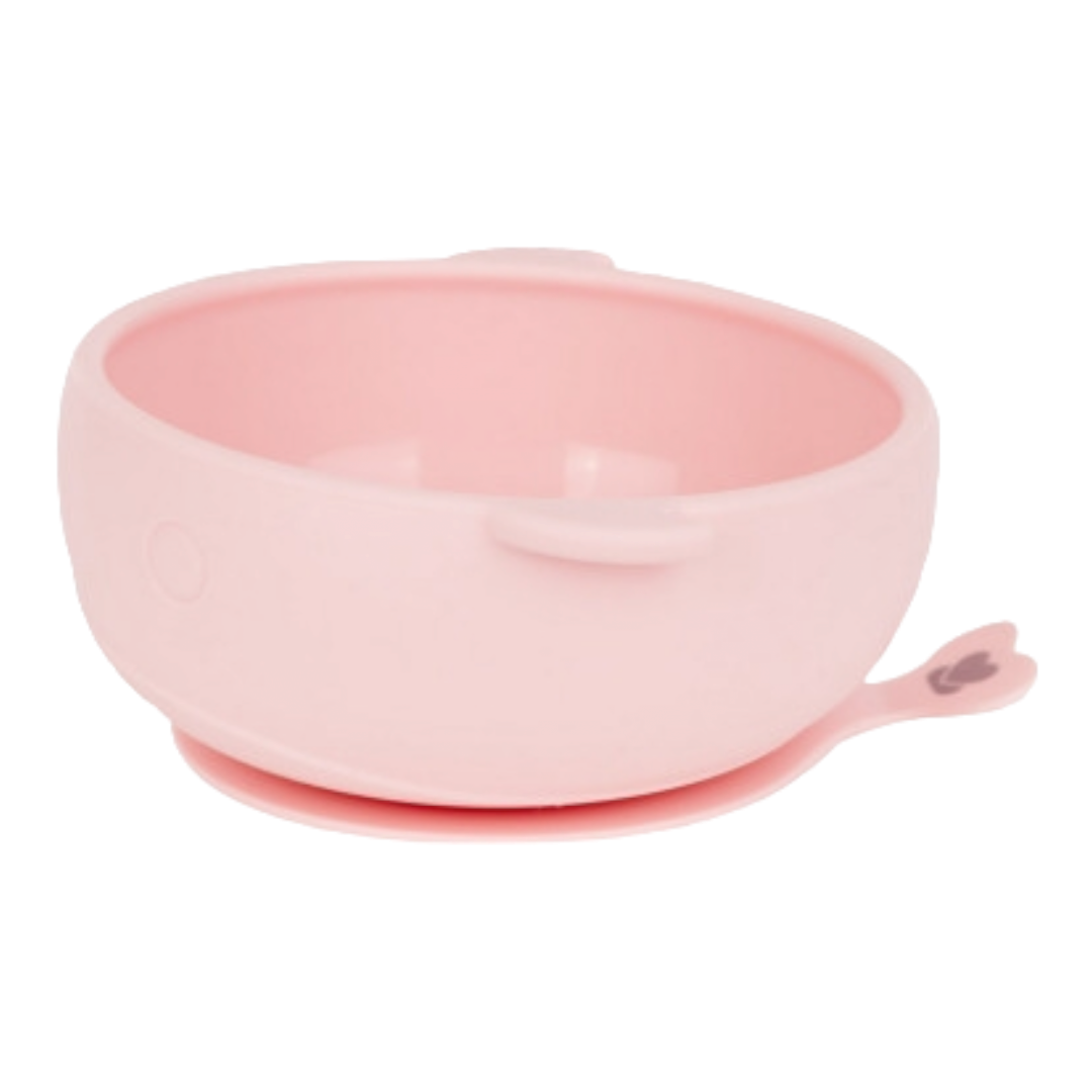 KIKKA BOO Silikonska činija za bebe Whale, 300 ml, Roze