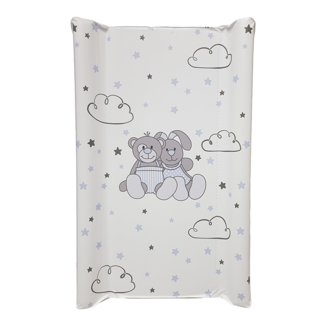 Mekana podloga za presvlačenje bebe Kuca i meda, 80x49 cm, Siva