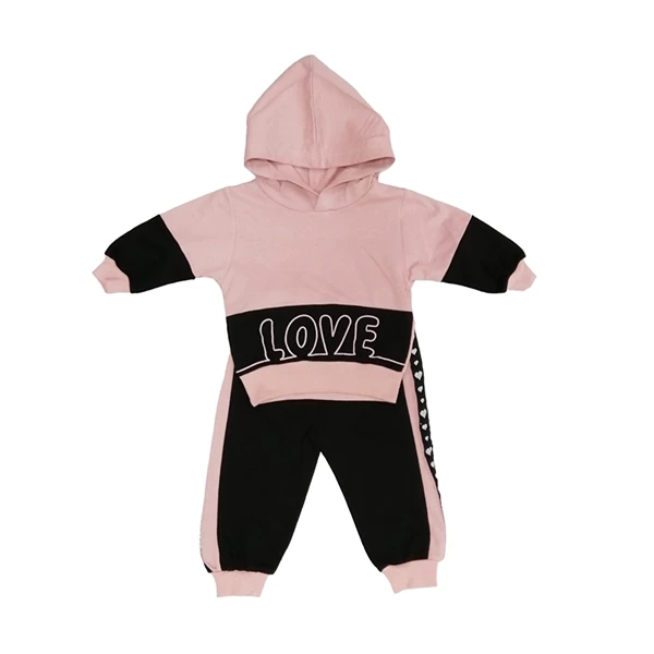 Komplet za bebe 6019, Crno-roze