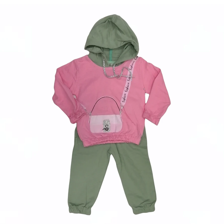Komplet za bebe SUG4611, Zeleno-roze