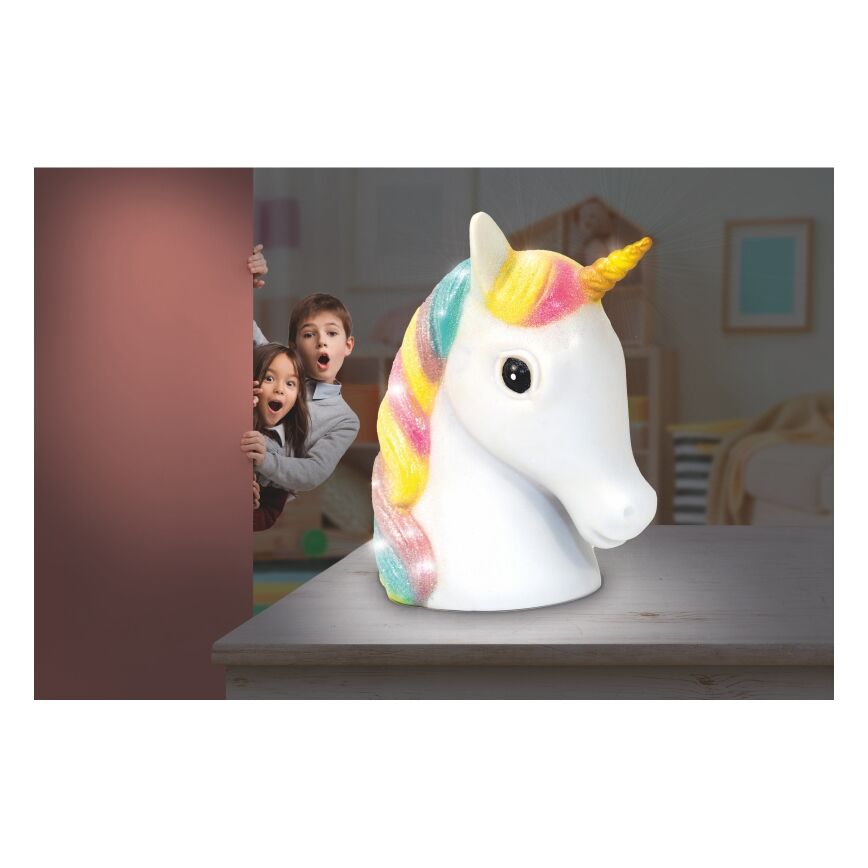 Globo Stolna lampa za djecu 28052, Jednorog, Šarena