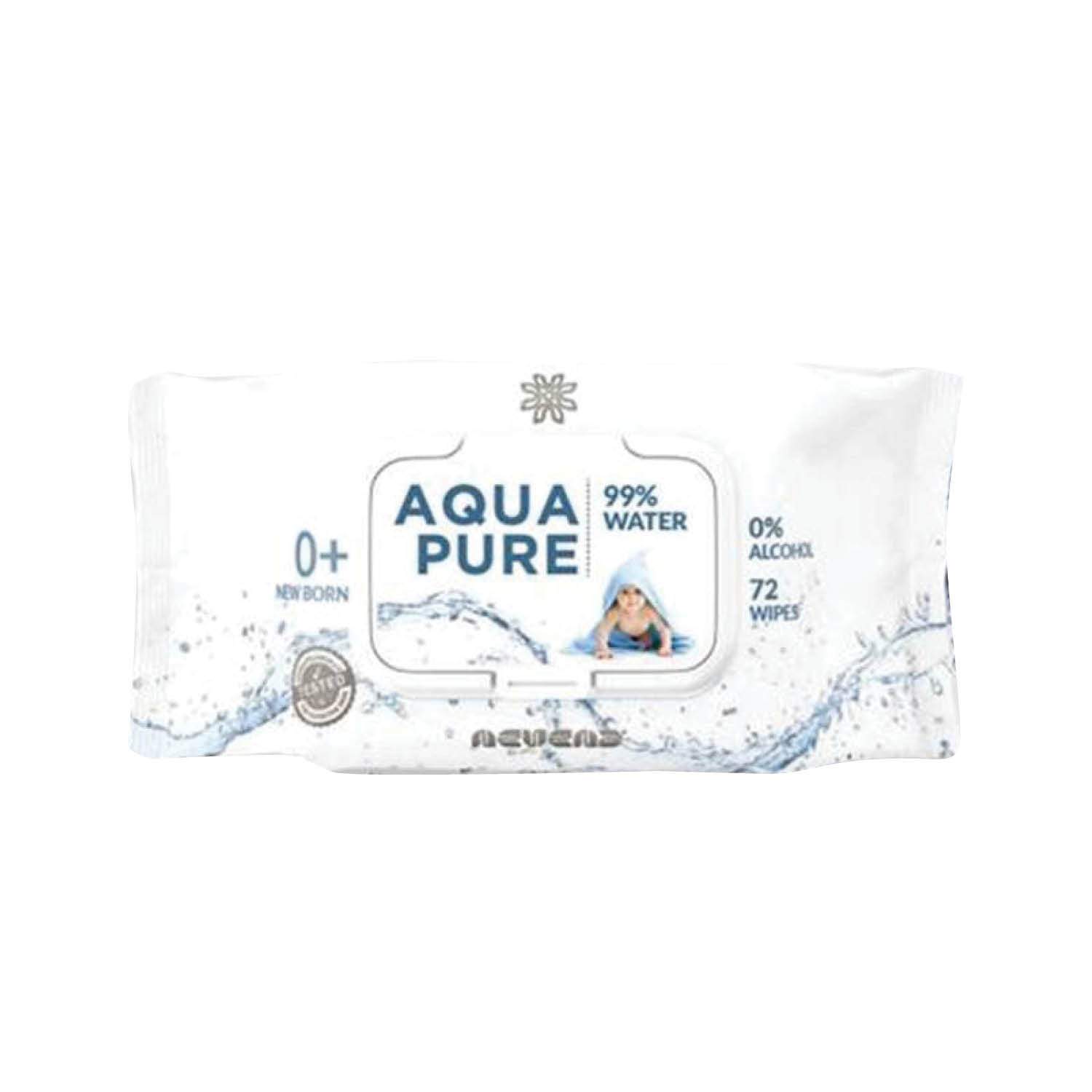 Nevena Aqua Pure vlažne maramice - 99% vode, 72 komada