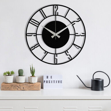 Wallity Dekorativni zidni sat Enzoclock, 48x48cm, Crni