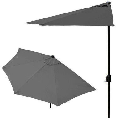 MultiGarden Poluzidni suncobran za terasu, 2.7m, Sivi