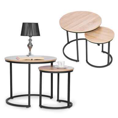 ModernHome Set klub stolova Loft, 2 komada, Krem