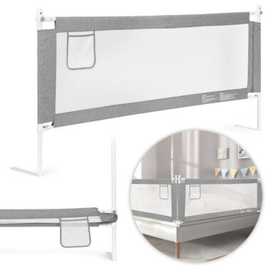 Ecotoys Zaštitna ograda za krevet, 200 cm, Siva