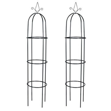 Bxl Vrtni luk za biljke, Oblik kule, O38, 190cm, 2 komada, Crni