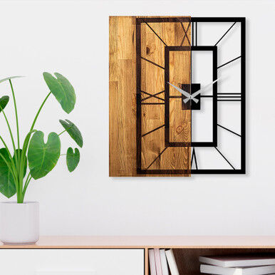 Wallity Ukrasni zidni sat, 49x3x58cm, Crni