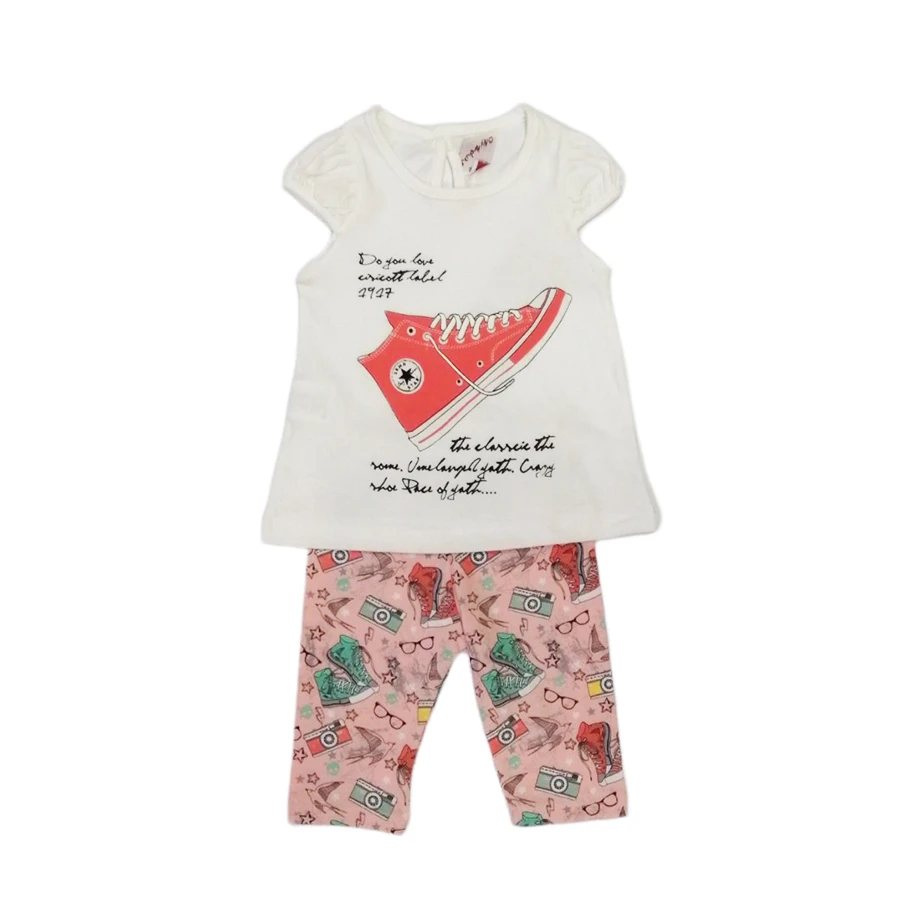 Komplet za bebe 3555, Belo-roze
