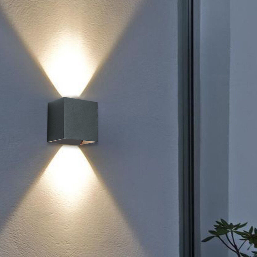 E-light Zidna lampa E-light SQ 6W 4000K antracit