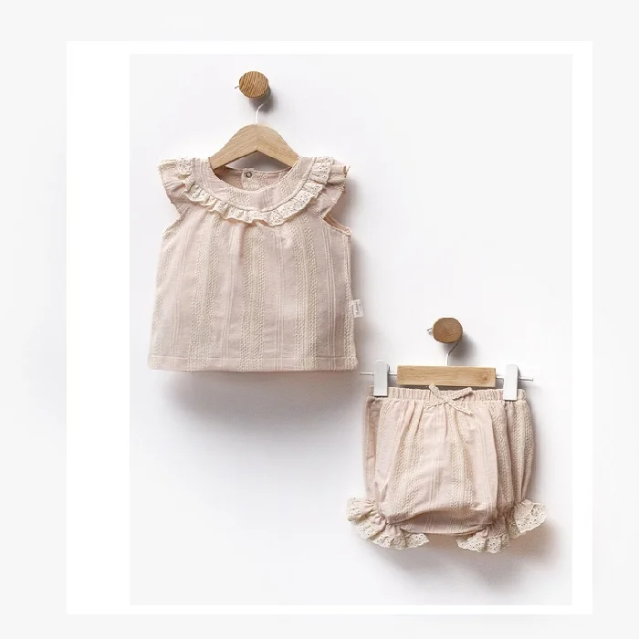 Komplet majica i šorts za bebe 3539859, Svetloroze
