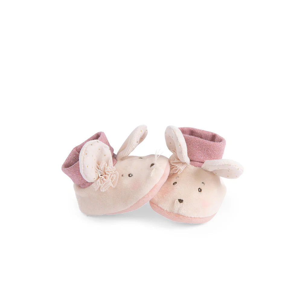 MOULIN ROTY Patofne za bebe Miš La Petite Ecole de Danse, Bež-roze