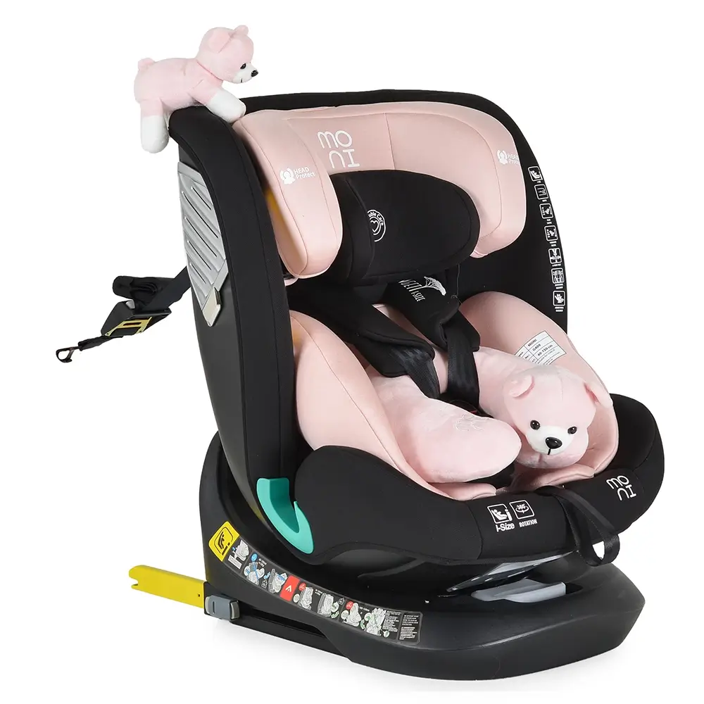MONI Auto sedište Serengeti 40-150cm, Isofix, Roze