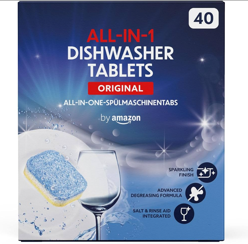 AMAZON Tablete za mašinsko pranje posuđa All in One, 40 komada