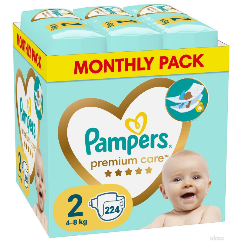 Pampers Pelene Premium 2, Monthly, MSB, 224/1 | Ananas