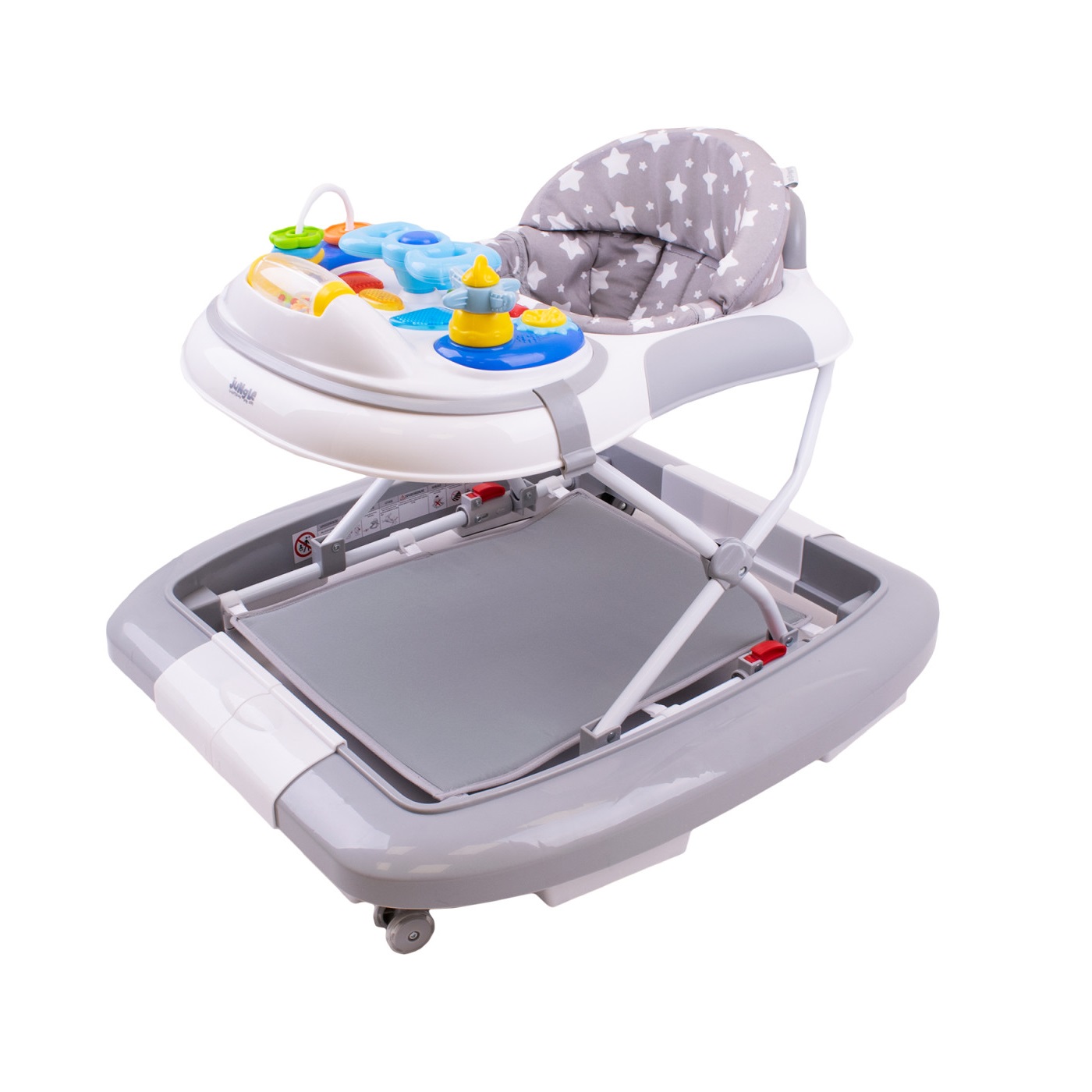 Jungle Dubak za bebe Klik Klak Stars, Sivi