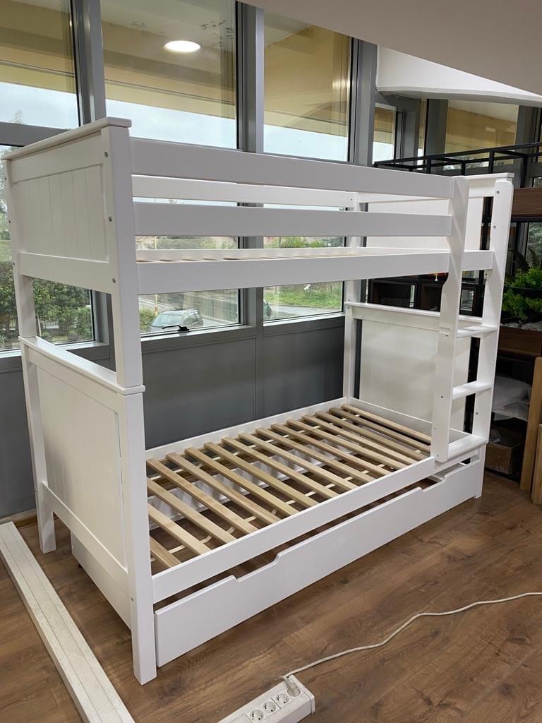 MEBEL MAK MAKEDONIJA Кревет Elizabet, на кат, бел Најголема онлајн