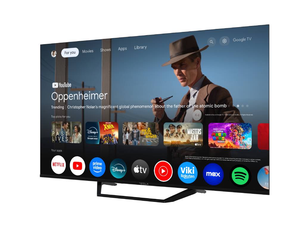 TESLA LED televizor 55E655BUS, 4K Ultra HD, Smart TV, Google TV™, Crni