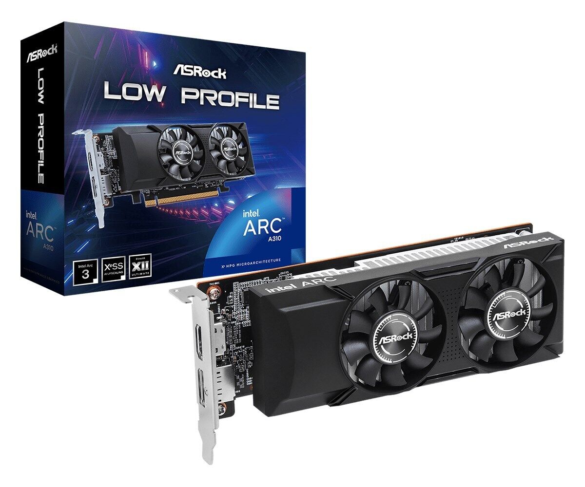 ASRock Grafička kartica A310, LP, 4G, Intel Arc A310, 4GB GDDR6, 64bit, HDMI, DP | Ananas