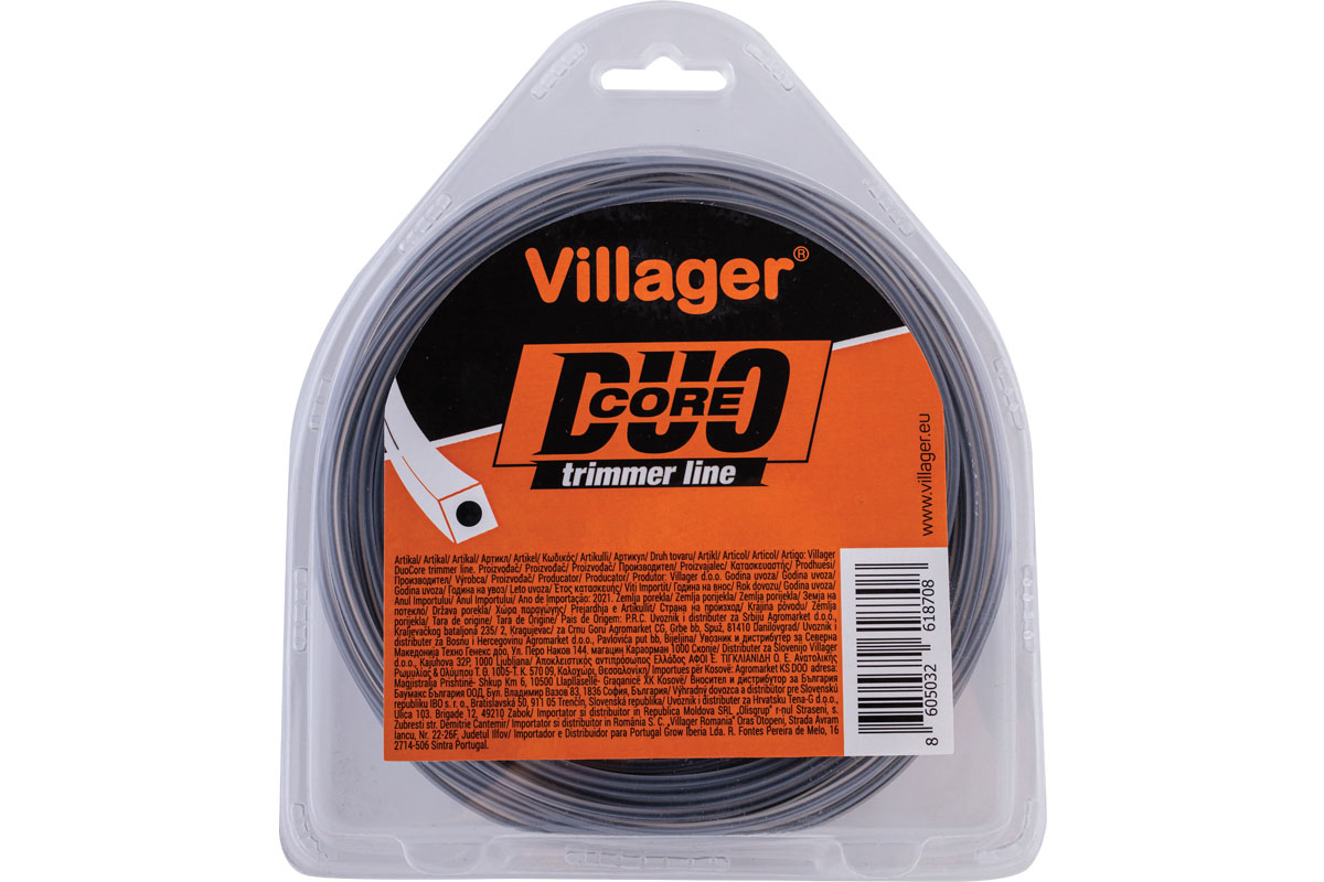 VILLAGER Silk za trimer 2.7mm X 310m (5LB) - Duo core - Četvrtasta nit
