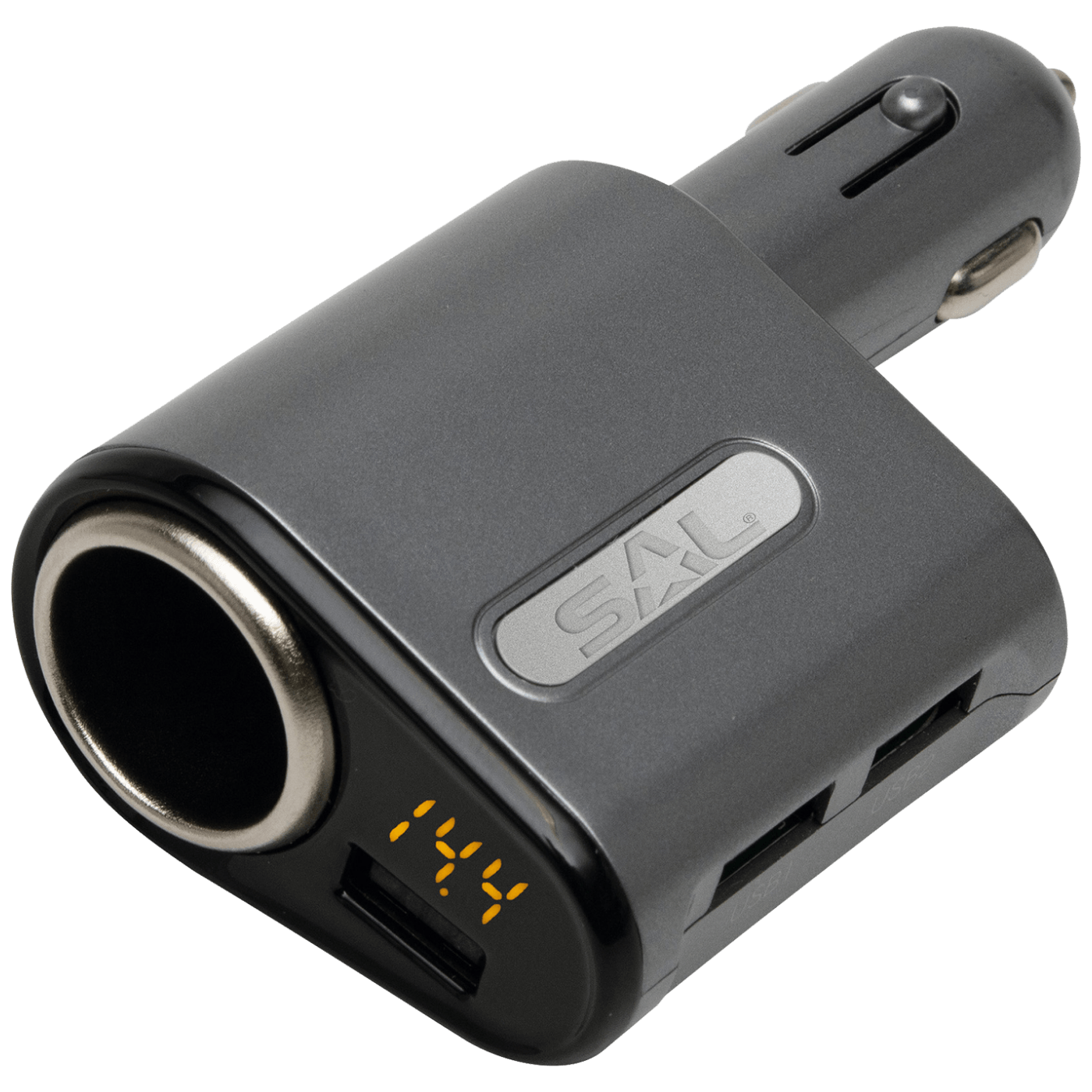 SAL Auto punjač za smartphone, 5V / 3.1 A max., 3 x USB - SA 061, Crni