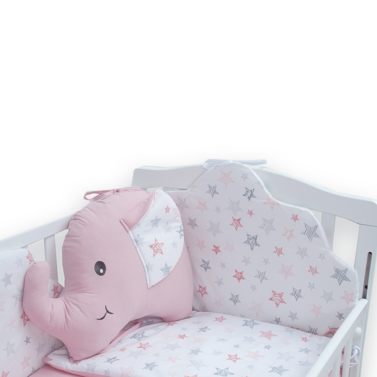FIM BABY Posteljina za bebe Slonče roze