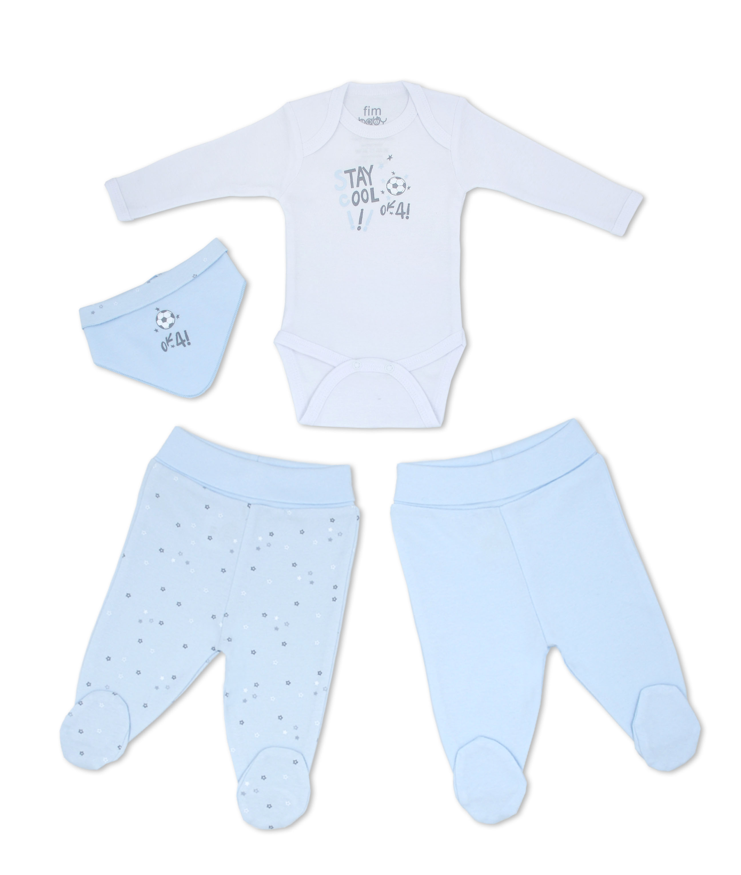 FIM BABY Bebi set 4/1 Stay Cool sa papama plavi
