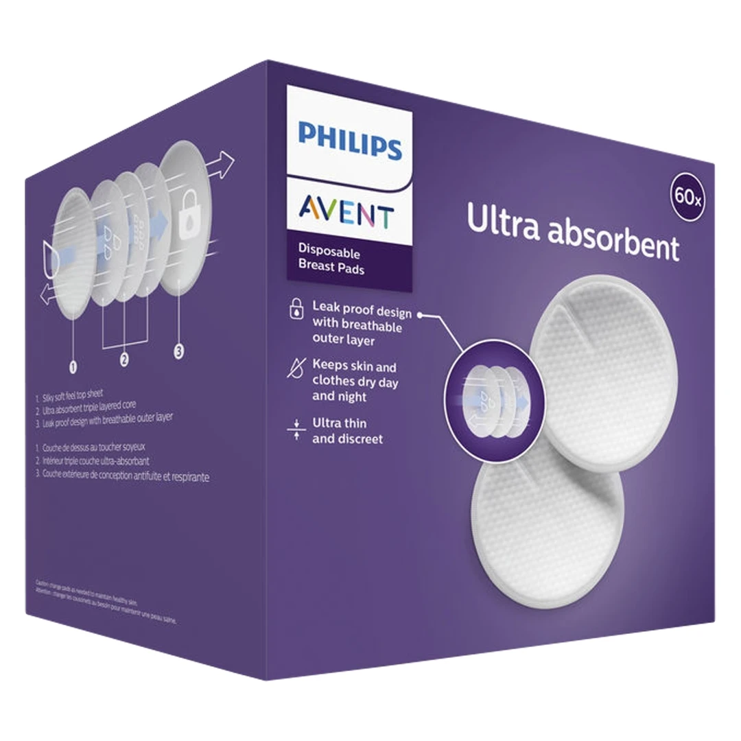 PHILIPS AVENT Jednokratni dnevni tupferi za grudi, 60 komada