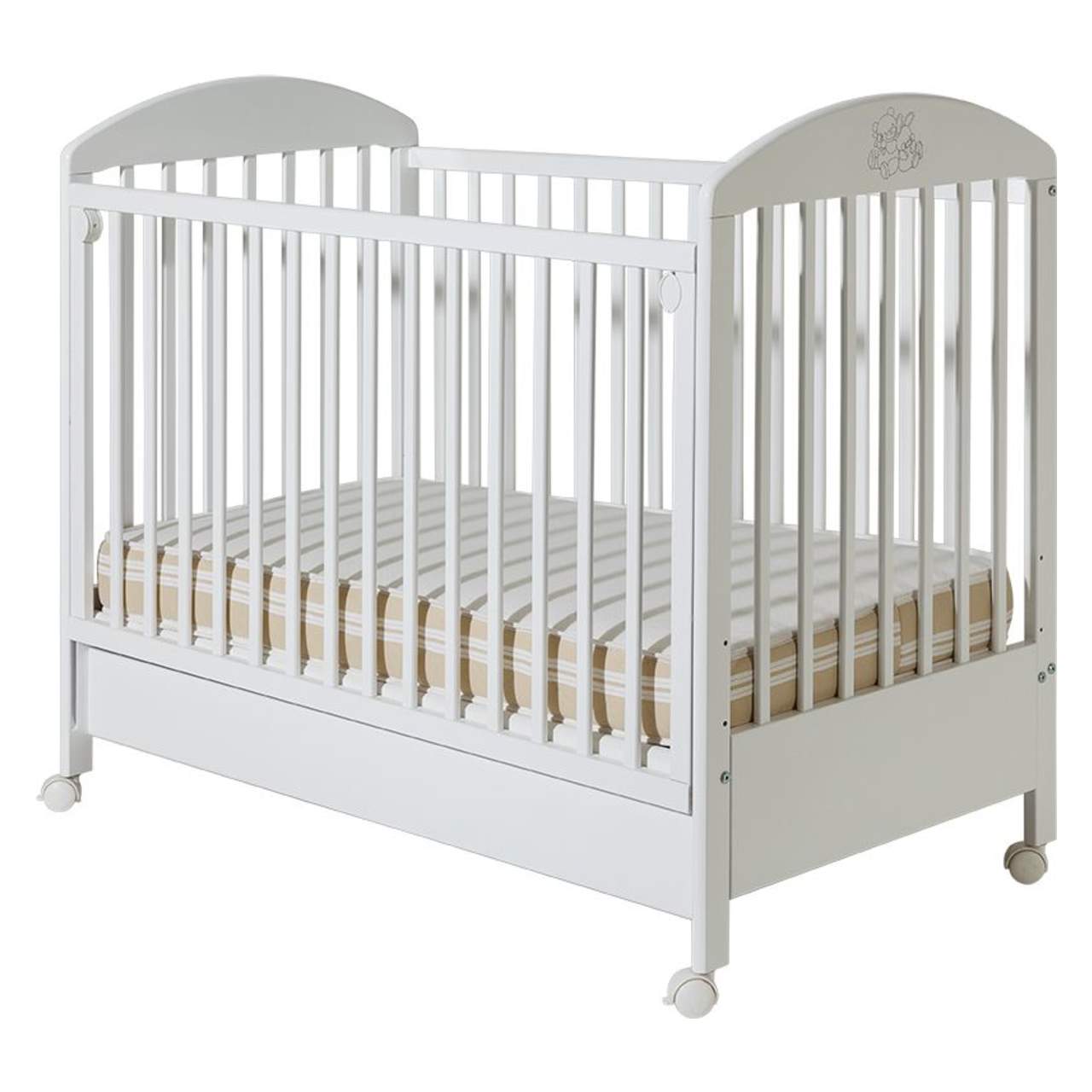 Bambino Krevetac za bebe Bambi, Sa fiokom, Beli