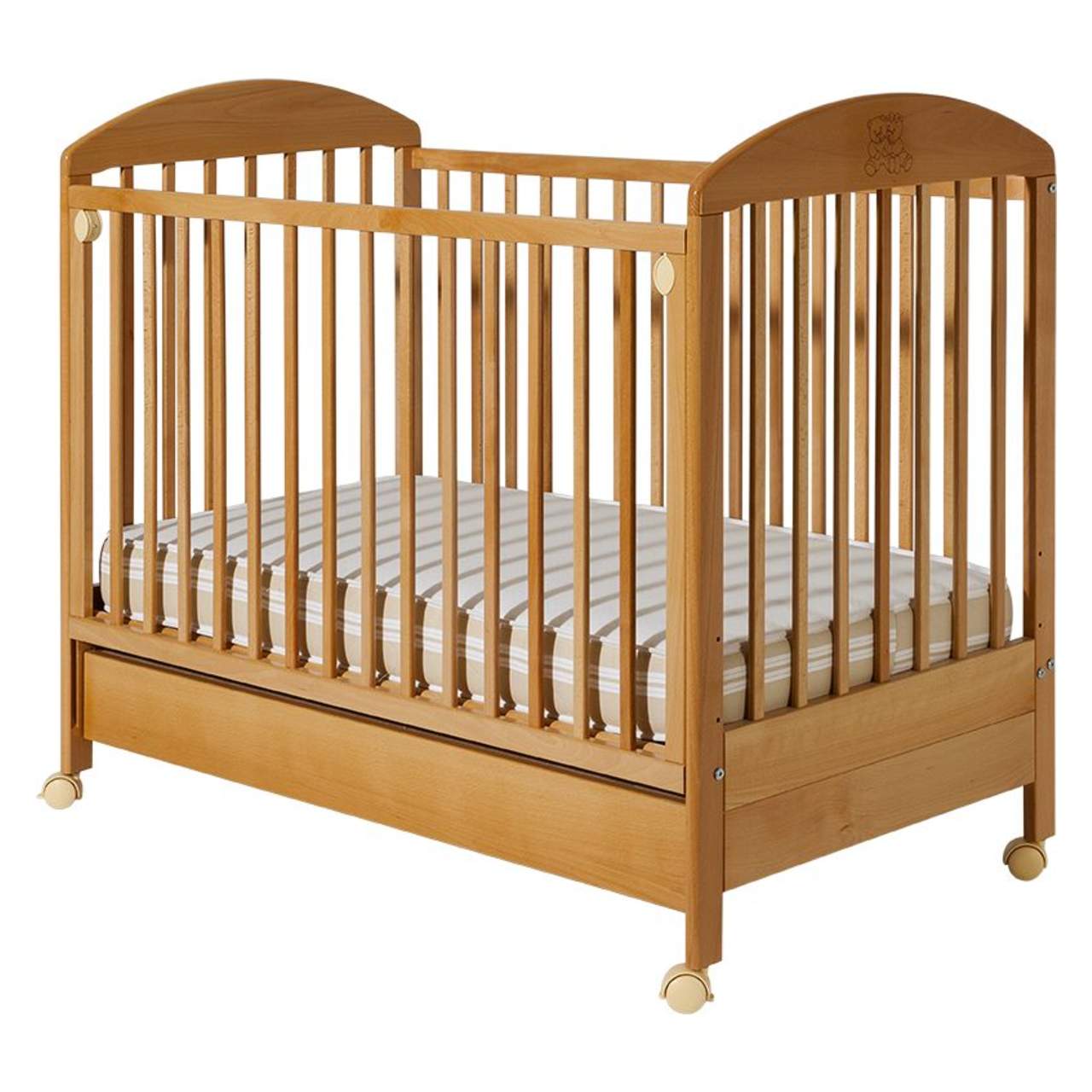 Bambino Krevetac za bebe Bambi, Sa fiokom, Boja bukve