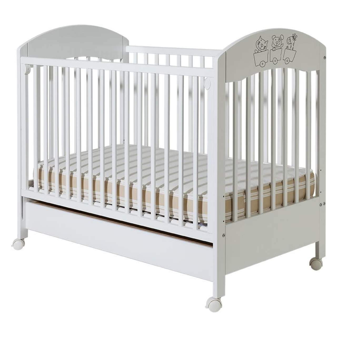 Bambino Krevetac za bebe Gloria, Sa fiokom, Beli