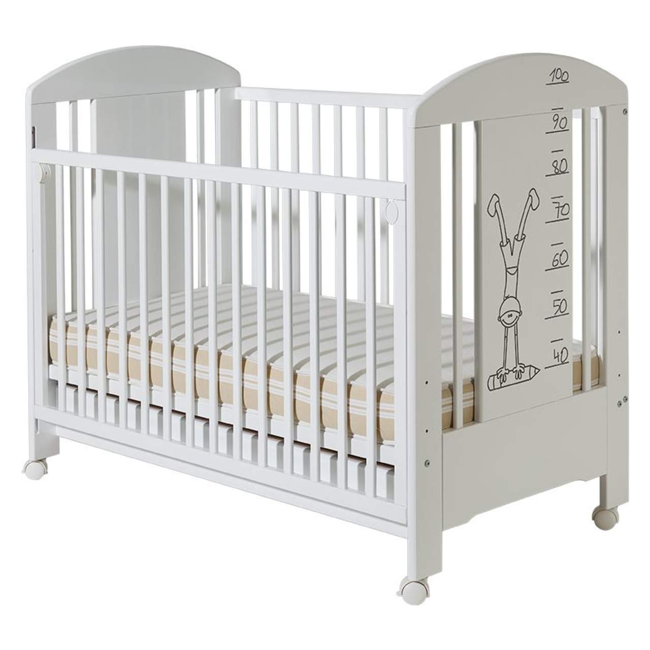 Bambino Krevetac za bebe Lolek, Sa fiokom, Beli