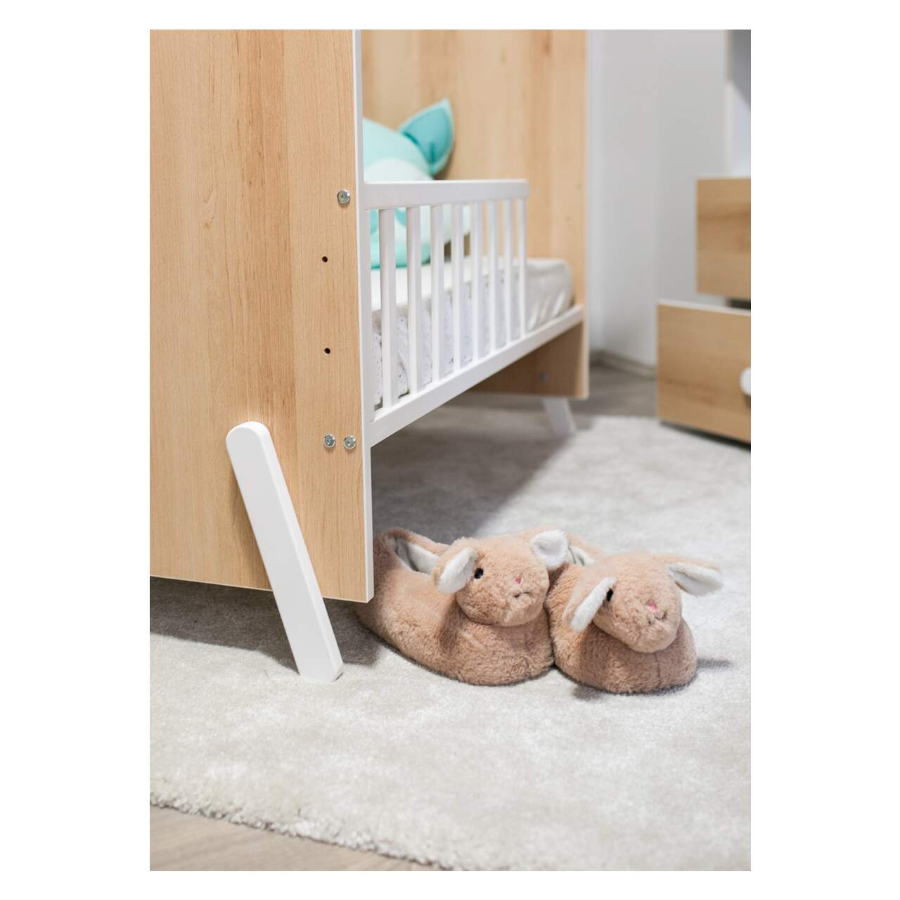 Bambino Ogradica za krevetac Emi i Una, Bela