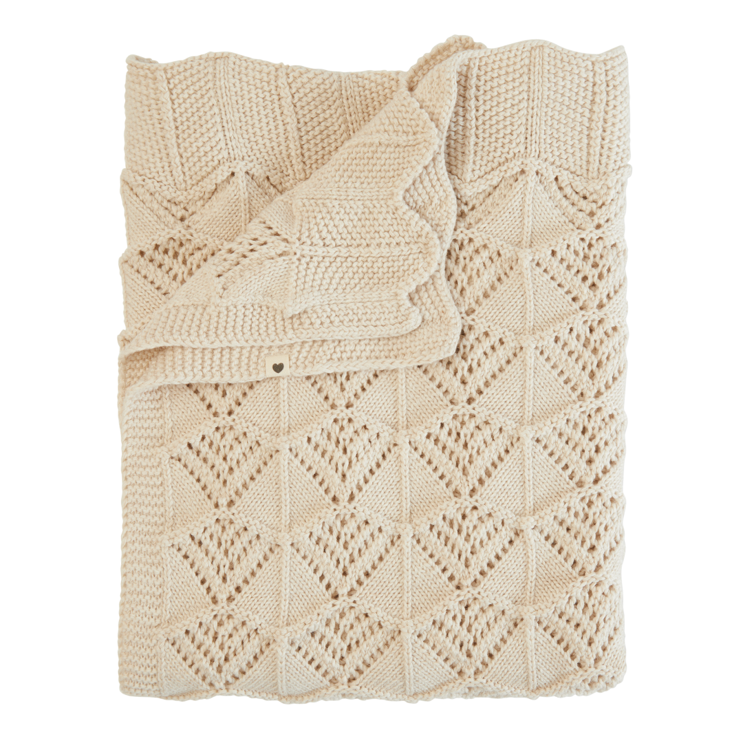 BIBS Wavy Pleteno ćebe, Ivory