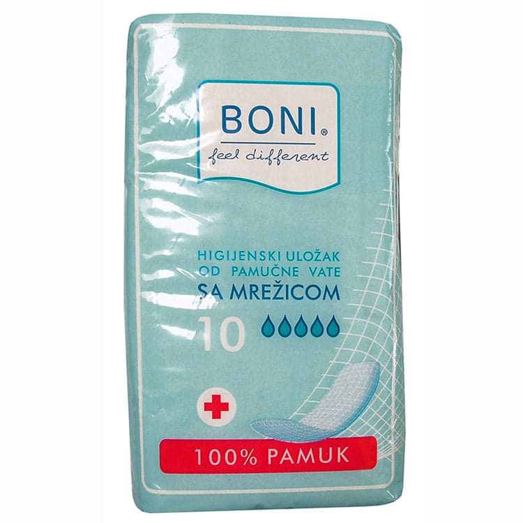 BONI Higijenski ulošci od vate sa mrežicom za porodilje, 10 komada