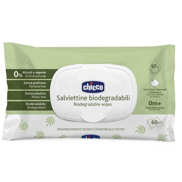 Chicco biorazgradive vlažne maramice za bebe sa pantenolom i vitaminom E 60 kom - A080148
