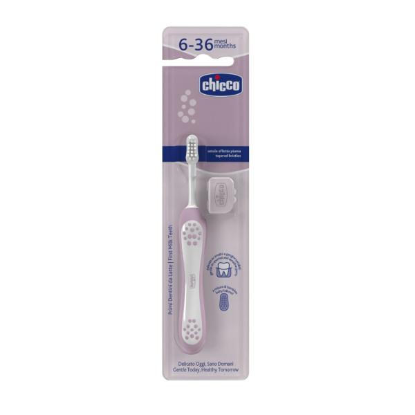 Chicco Lilac četkica za zube, 6-36 mjeseci