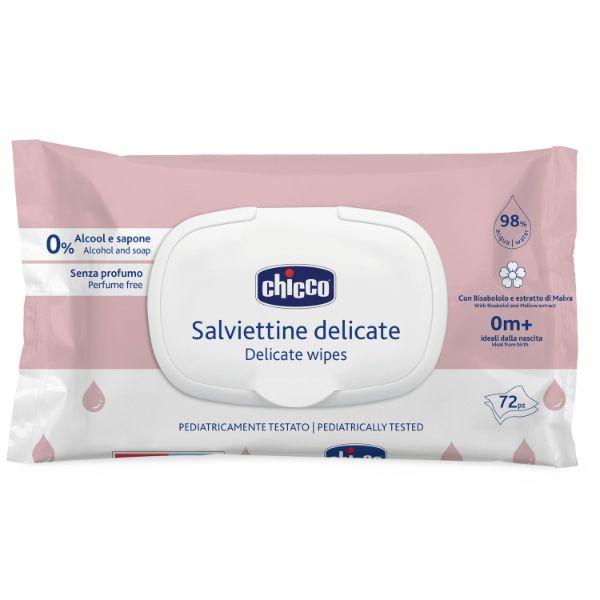 Chicco Delicate vlažne maramice,72 komada sa poklopcem