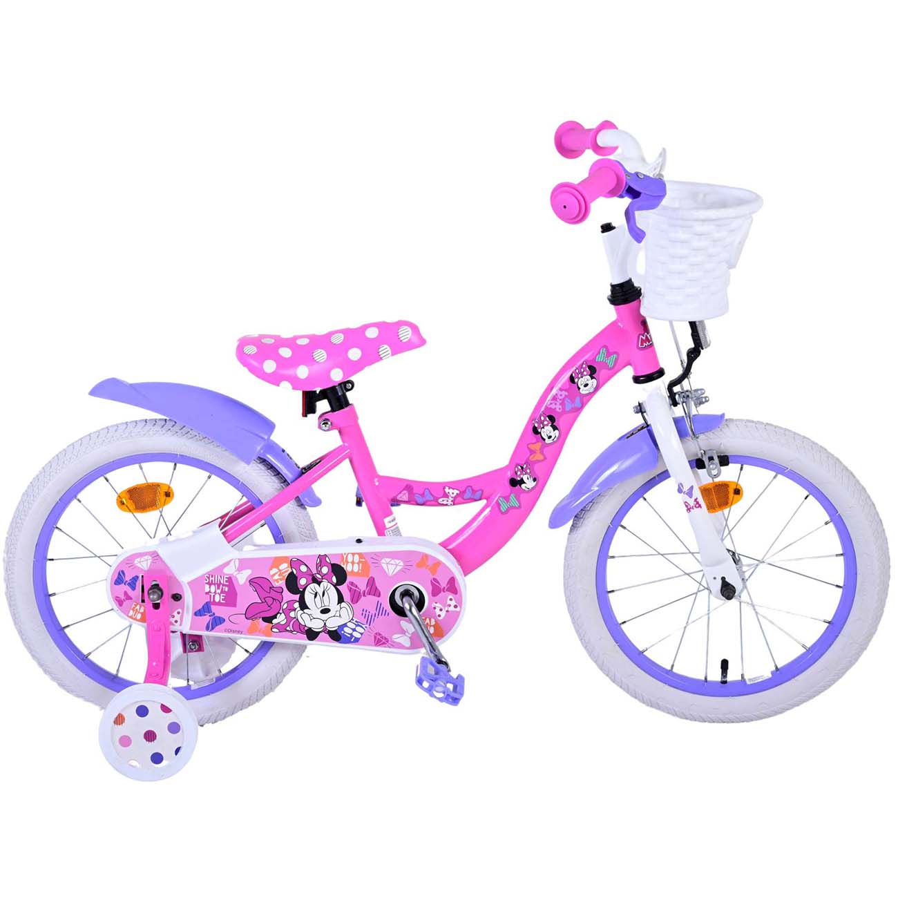 DISNEY Bicikl za djevojčice Minnie, 16", Rozi