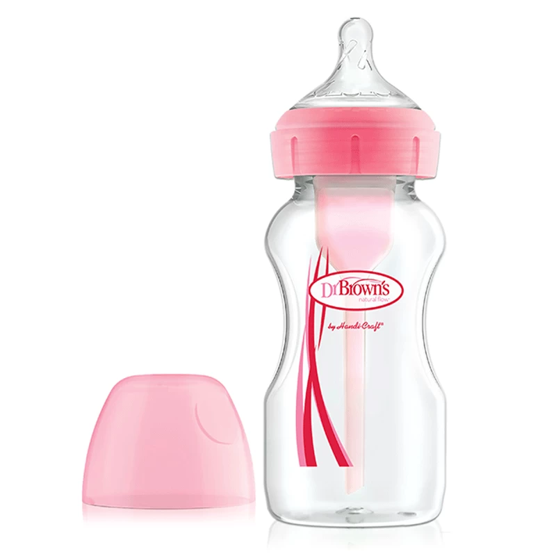 OPTIONS+ Anti-colic flašica za decu - roze, od rođenja, 270 ml
