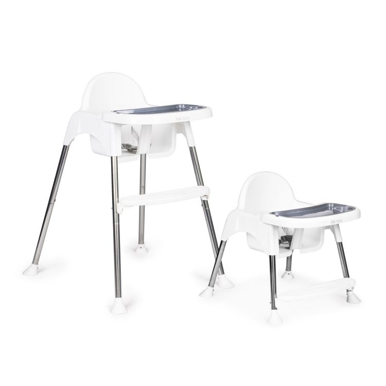 ECOTOYS hranilica za bebe 2 u 1 sa postoljem i pojasevima HC-135 White